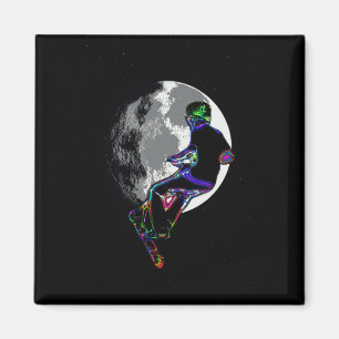 Moonlit Scooter Champ - Scooter Boy Artwork Magneet