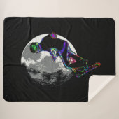 Moonlit Scooter Champ - Scooter Boy Sherpa Deken (Voorkant (horizontaal))