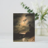 Moonlit Seascape met scheepswrak Briefkaart (Staand voorkant)