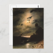 Moonlit Seascape met scheepswrak Briefkaart (Voorkant / Achterkant)