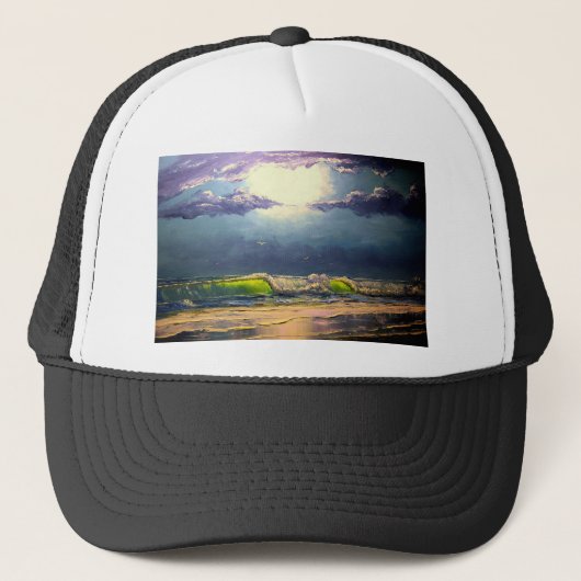 Moonlit Seascape Trucker Pet (Voorkant)
