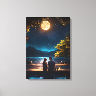 Moonlit Serenade Canvas Afdruk