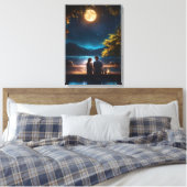 Moonlit Serenade Canvas Afdruk (Insitu (Slaapkamer))