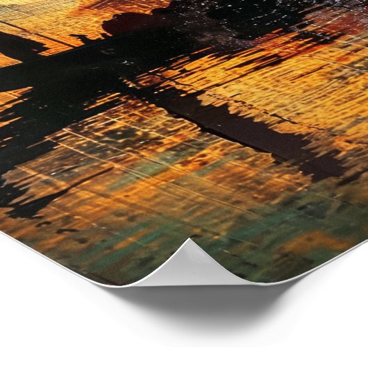 Moonlit Serenade: De fluisteraar van Venetië Poster (Hoek)