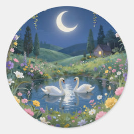 Moonlit Serenade -  Ronde Sticker