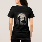 Moonlit Serenade: Silhouette Romance Dans Tri-Blend Shirt (Achterkant)