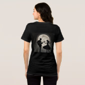 Moonlit Serenade: Silhouette Romance Dans Tri-Blend Shirt (Achterkant volledig)