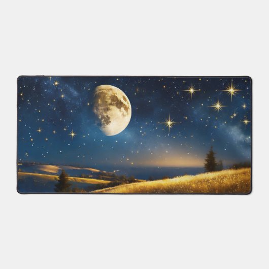 Moonlit Serenity: een hemelse symfonie Bureaumat (Voorkant)