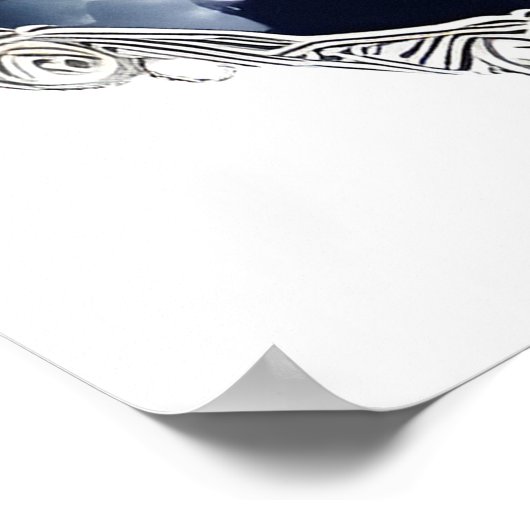 Moonlit Serenity Een Slumbering Wolf 24x36 Poster (Hoek)