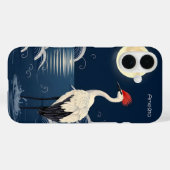 Moonlit Serenity Elegante Japanse kraan Case-Mate iPhone Case (Achterkant (horizontaal))
