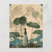 Moonlit Serenity –  Lotus Scene Briefkaart (Voorkant)