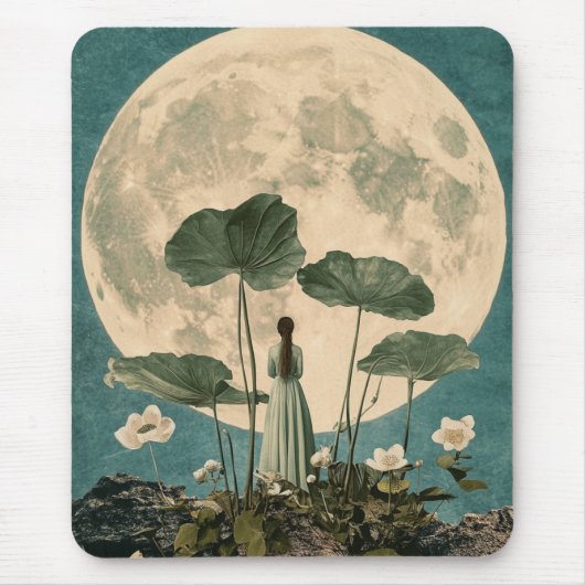 Moonlit Serenity – Lotus Scene Muismat (Voorkant)