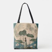 Moonlit Serenity – Lotus Scene Tote Bag (Achterkant)