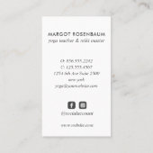 Moonlit Serenity: Omarm helende handen blauw Visitekaartje (Achterkant)