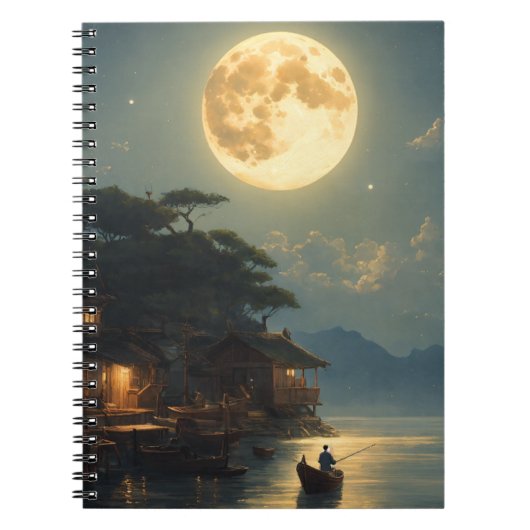 Moonlit Serenity - Ontgrendel je creativiteit! Notitieboek (Voorkant)