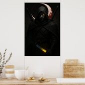 Moonlit Shadow Ronin Poster (Keuken)
