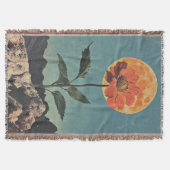 Moonlit Sinaasappel Bloom - Boho Charm (2) Deken (Voorkant)