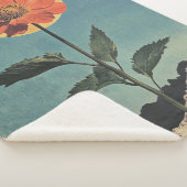 Moonlit Sinaasappel Bloom - Boho Charm (2) Sherpa Deken (3/4)