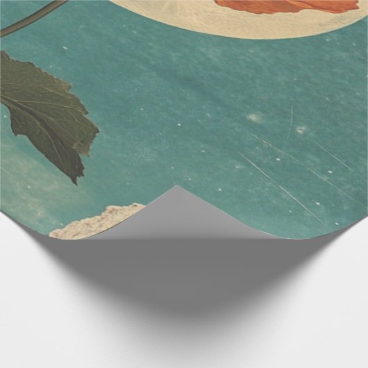 Moonlit Sinaasappel Bloom -  Boho Charm Cadeaupapier (Hoek)