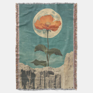 Moonlit Sinaasappel Bloom -  Boho Charm Deken