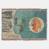 Moonlit Sinaasappel Bloom - Boho Charm Deken (Voorkant)