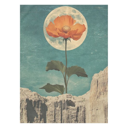 Moonlit Sinaasappel Bloom - Boho Charm Tafelkleed (Voorkant)