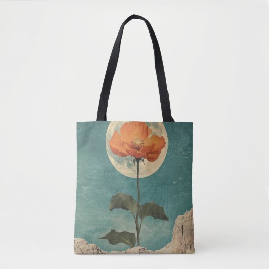 Moonlit Sinaasappel Bloom - Boho Charm Tote Bag (Voorkant)