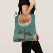 Moonlit Sinaasappel Bloom - Boho Charm Tote Bag (Dichtbij)