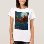 Moonlit Sleigh Ride: Santa’s Magical Journey T-shirt (Voorkant)