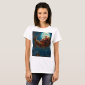Moonlit Sleigh Ride: Santa’s Magical Journey T-shirt (Voorkant volledig)