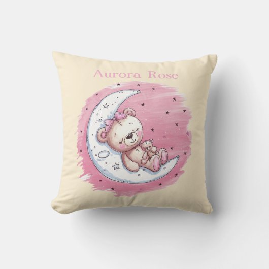 Moonlit Snuggles: het Dream Girl-Baby shower van e Kussen (Voorkant)