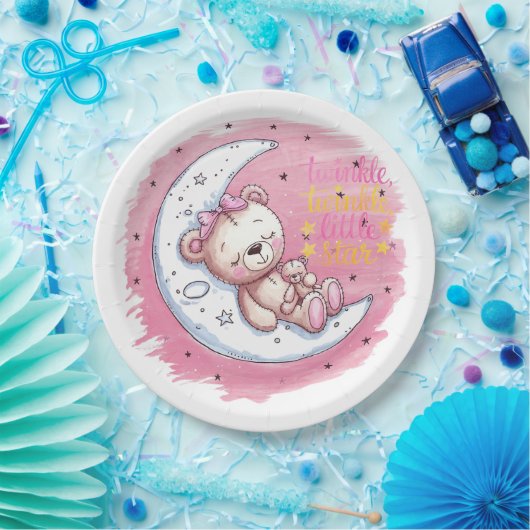 Moonlit Snuggles: het Dream Girl-Baby shower van e Papieren Bordje (Feest)