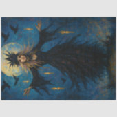 Moonlit Sorceress – Mystical Witch Decoupage Paper Tissuepapier (Voorkant)