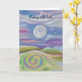Moonlit spiraal-landschapskaart kaart (Gele Bloem)
