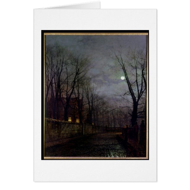Moonlit Street Scene, 1882 (olie op canvas) 2 (Voorkant)