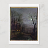 Moonlit Street Scene, 1882 (olie op canvas) 2 Briefkaart (Voorkant)