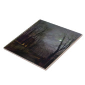 Moonlit Street Scene, 1882 (olie op canvas) 2 Tegeltje (Zijkant)