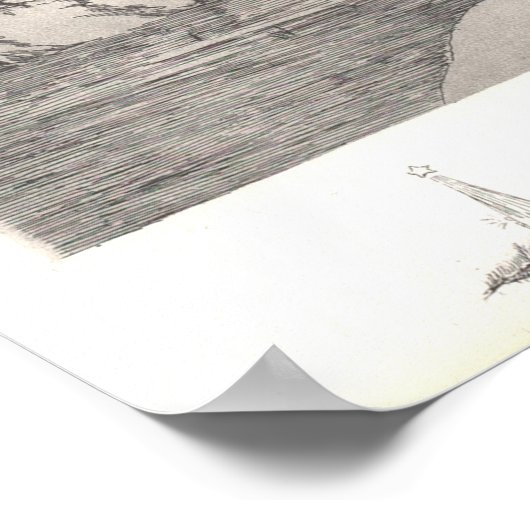 Moonlit Stroll in Winter, Amerikaans Poster met fi (Hoek)