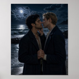 Moonlit Surrender | Gay Art Project Poster