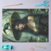 Moonlit Swamp Witch met madeliefjes in Marsh Tissuepapier (Craft)