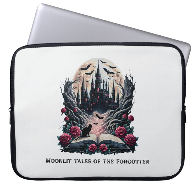 Moonlit Tales Gothic Laptop Bag Laptop Sleeve (Voorkant)