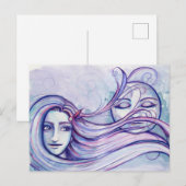 Moonlit Thoughts MoonChild Goddess Moon Child Briefkaart (Voorkant / Achterkant)