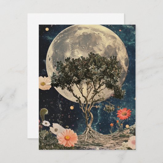 Moonlit Tree & Blossoms (Voorkant / Achterkant)