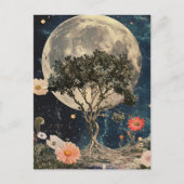 Moonlit Tree & Blossoms Briefkaart (Voorkant)