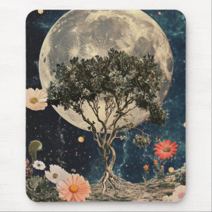 Moonlit Tree & Blossoms Muismat