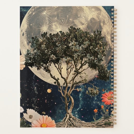 Moonlit Tree & Blossoms Planner (Achterkant)