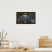 Moonlit Uitzicht van de Baai van Newport Poster (Keuken)