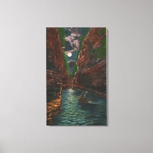 Moonlit Uitzicht van de Kronkel Canvas Afdruk (Voorkant)