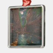 Moonlit Uitzicht van de Kronkel Metalen Ornament (Links)