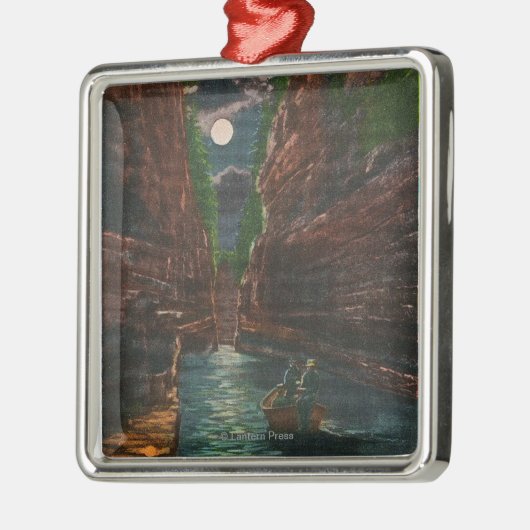 Moonlit Uitzicht van de Kronkel Metalen Ornament (Links)